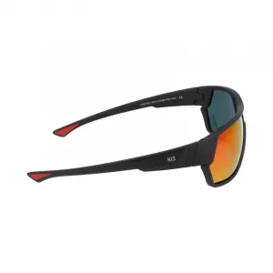 Polarizačné slnečné okuliare H.I.S. POLARIZED HPS37105-1, black, smoke with red mirror POL, 66-10-142