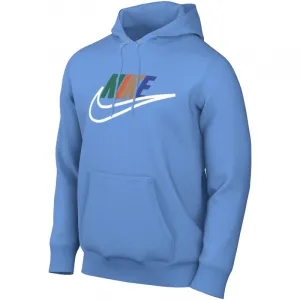 Pánska zateplená tréningová mikina s kapucňou NIKE M NK CLUB BB HDY FUTURA BLOCK-412 UNIVERSITY BLUE