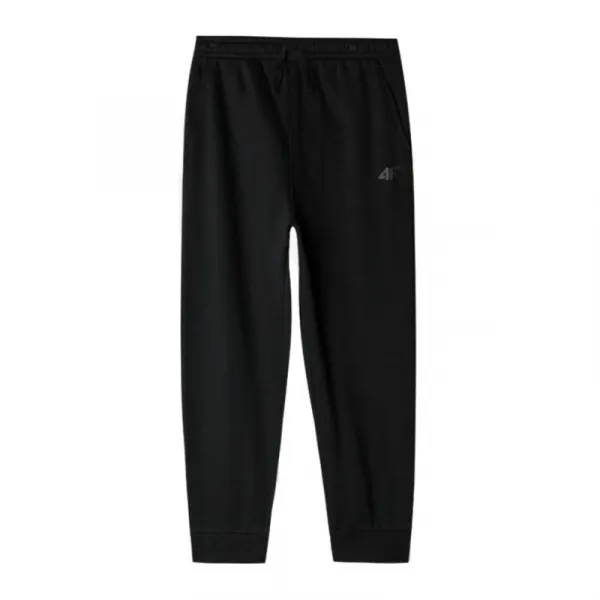Chlapčenské zateplené tepláky 4F JUNIOR TROUSERS-JWAW24TTROM761-20S-DEEP BLACK