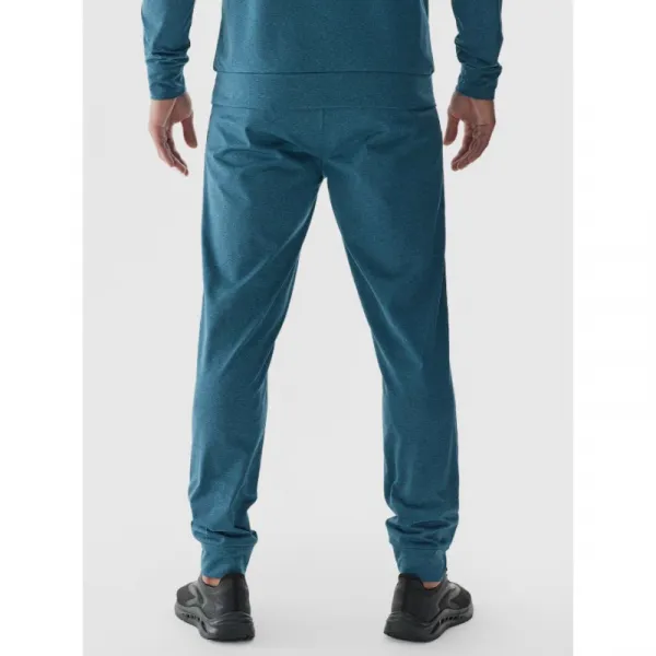 Pánske zateplené tepláky 4F TROUSERS FNK-WAW24TFTRM682-46M-TEAL MELANGE