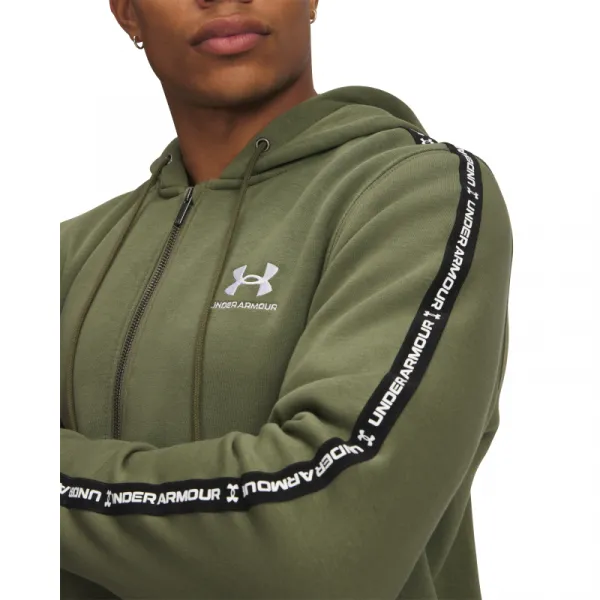 Pánska zateplená mikina so zipsom UNDER ARMOUR UA Icon Fleece FZ Taping-GRN