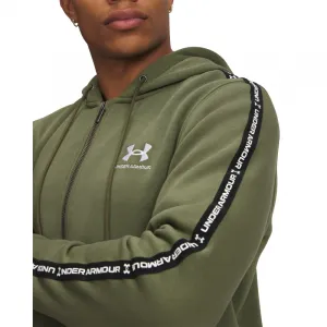 Pánska zateplená mikina so zipsom UNDER ARMOUR UA Icon Fleece FZ Taping-GRN
