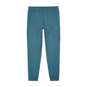 Pánske zateplené tepláky 4F TROUSERS FNK-WAW24TFTRM682-46M-TEAL MELANGE