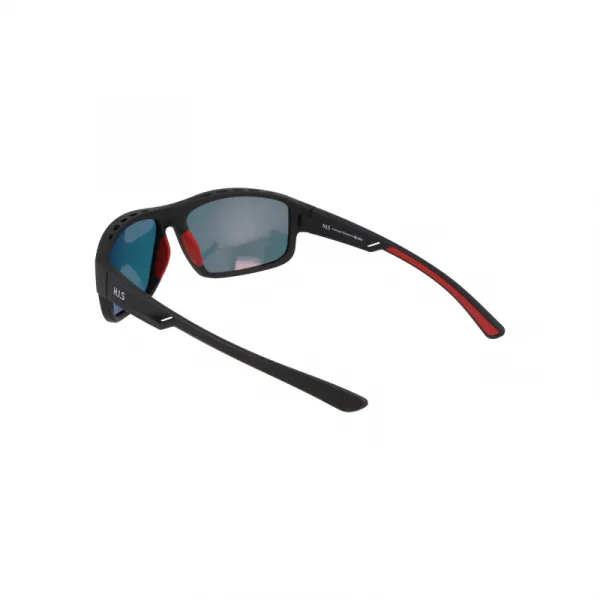 Polarizačné slnečné okuliare H.I.S. POLARIZED HPS47105-1, black, smoke with red mirror POL, 62-15-139