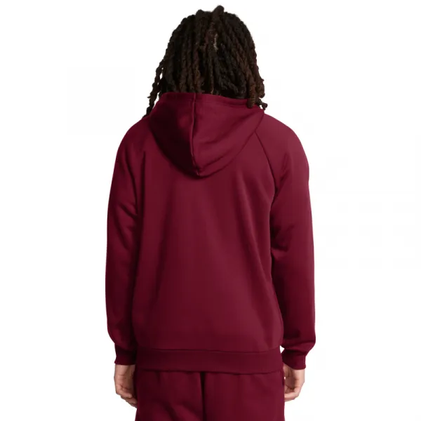 Pánska zateplená mikina so zipsom UNDER ARMOUR UA Rival Fleece FZ Hoodie-RED