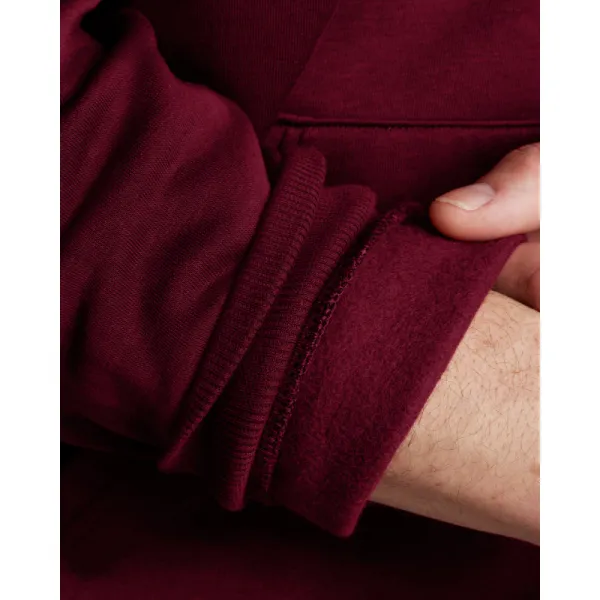 Pánska zateplená mikina so zipsom UNDER ARMOUR UA Rival Fleece FZ Hoodie-RED