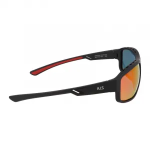 Polarizačné slnečné okuliare H.I.S. POLARIZED HPS47105-1, black, smoke with red mirror POL, 62-15-139