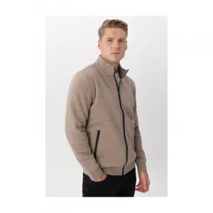 Pánska mikina so zipsom VOLCANO B-LIPSO-102M-BEIGE MEL