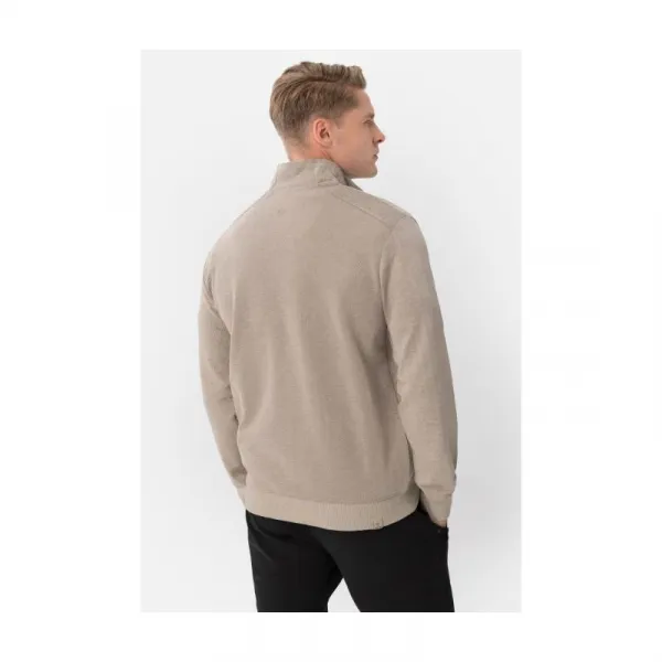 Pánska mikina so zipsom VOLCANO B-WILL-101-CREAM
