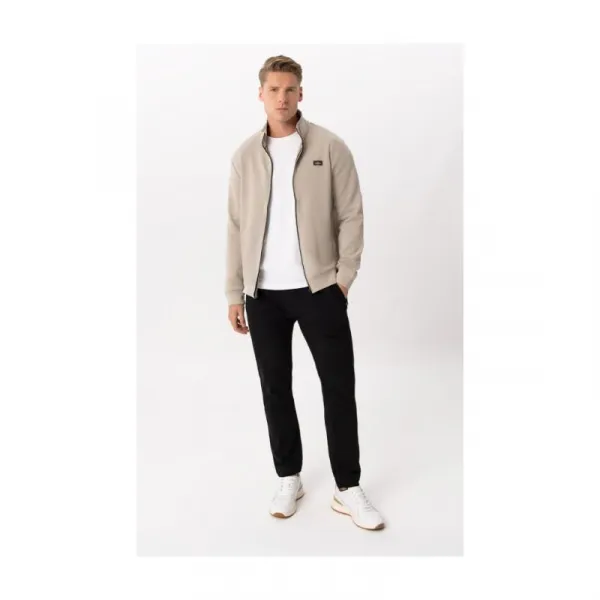 Pánska mikina so zipsom VOLCANO B-WILL-101-CREAM