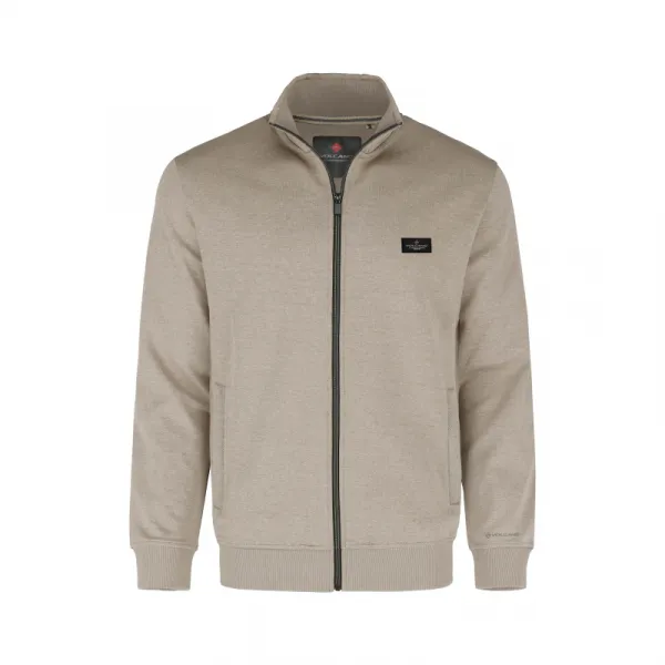 Pánska mikina so zipsom VOLCANO B-WILL-101-CREAM