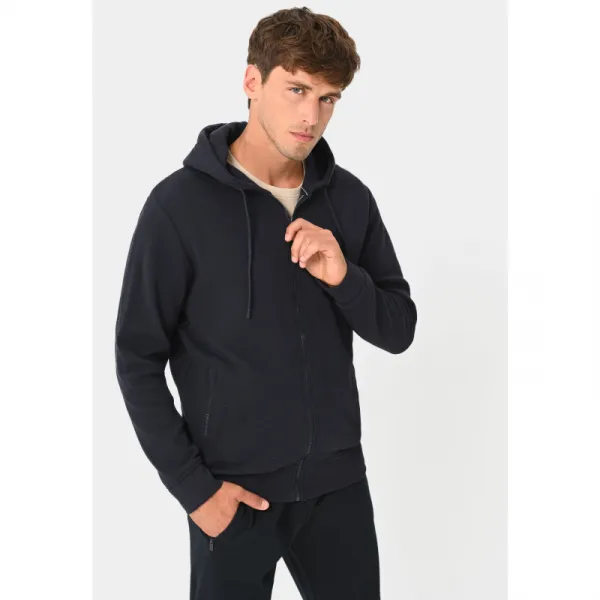 Pánska mikina so zipsom VOLCANO B-LERMO-600-NAVY