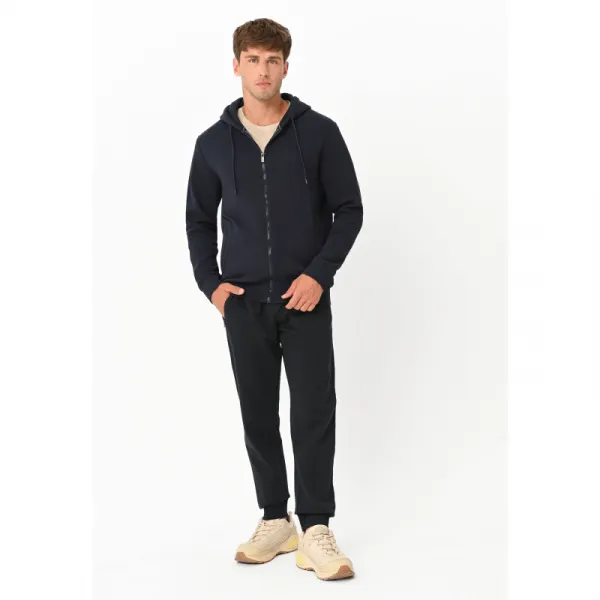 Pánska mikina so zipsom VOLCANO B-LERMO-600-NAVY