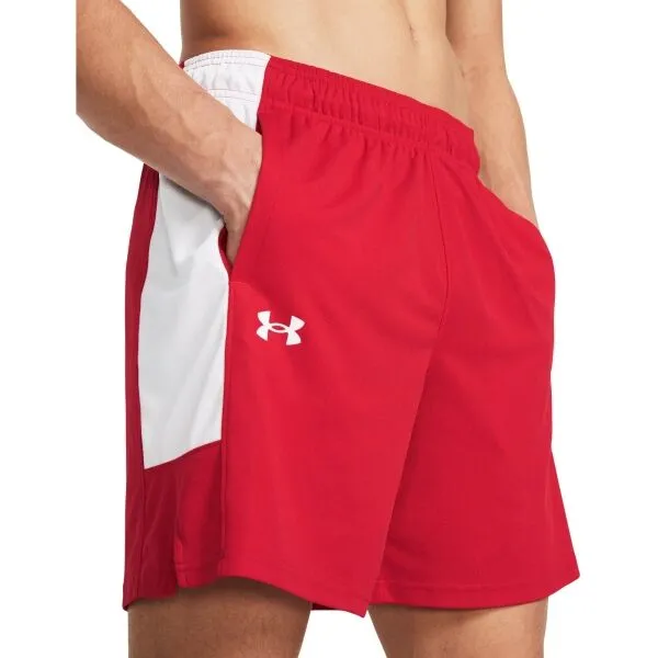 Under Armour BASELINE Pánske kraťasy, červená, veľkosť