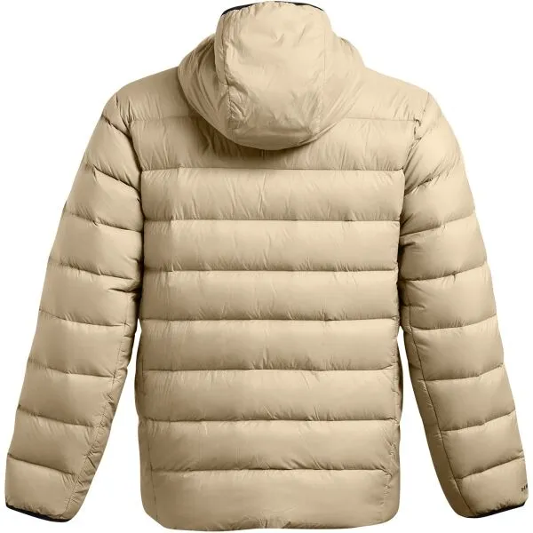 Under Armour LEGEND DOWN HOODED Pánska bunda, béžová, veľkosť M