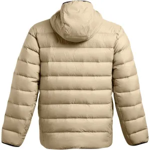 Under Armour LEGEND DOWN HOODED Pánska bunda, béžová, veľkosť M