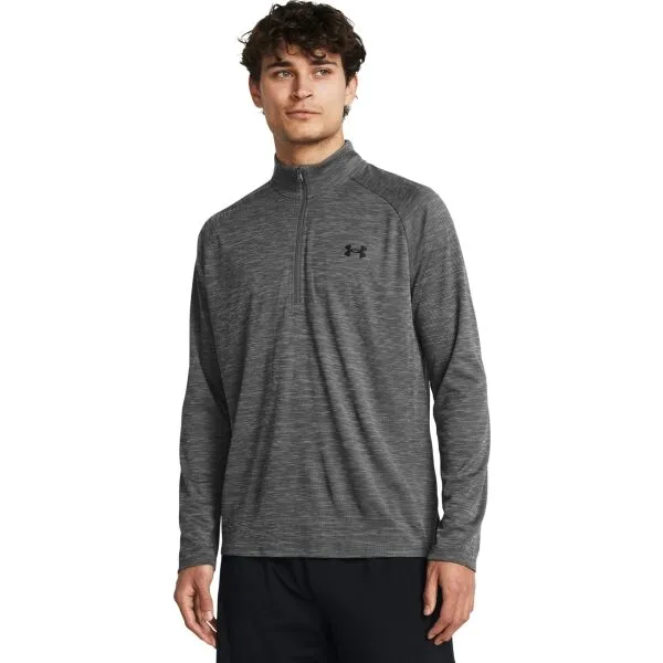 Under Armour TECH TEXTURED Pánske tričko, tmavo sivá, veľkosť