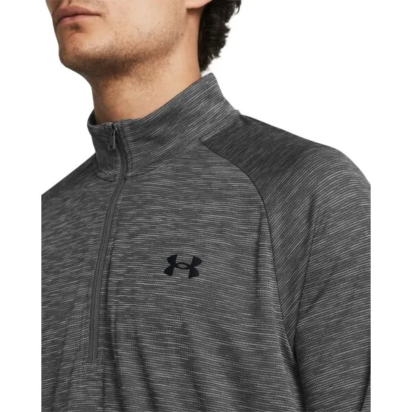 Under Armour TECH TEXTURED Pánske tričko, tmavo sivá, veľkosť