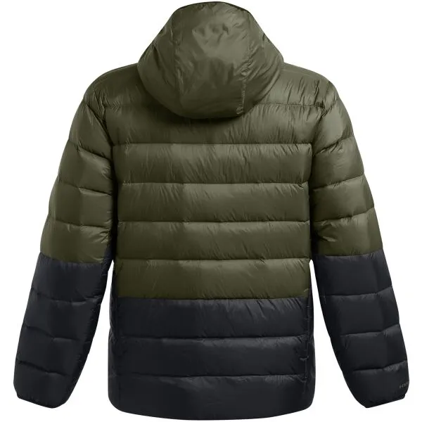 Under Armour LEGEND DOWN HOODED Pánska bunda, khaki, veľkosť M