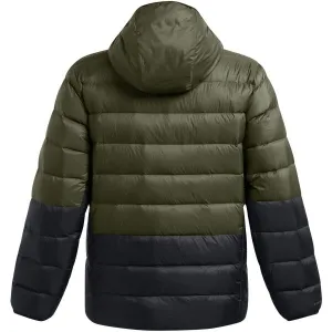 Under Armour LEGEND DOWN HOODED Pánska bunda, khaki, veľkosť M