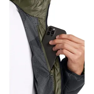 Under Armour LEGEND DOWN HOODED Pánska bunda, khaki, veľkosť M