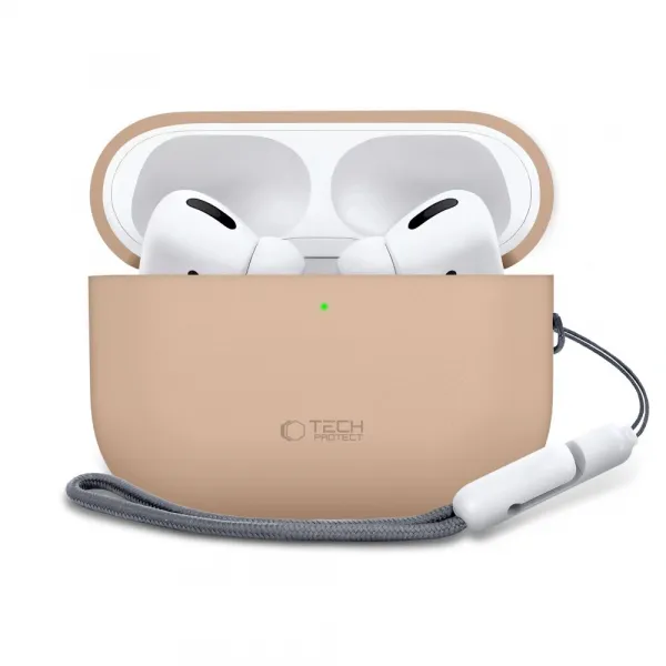Tech-Protect Silikónové puzdro, Apple AirPods Pro 3, béžové