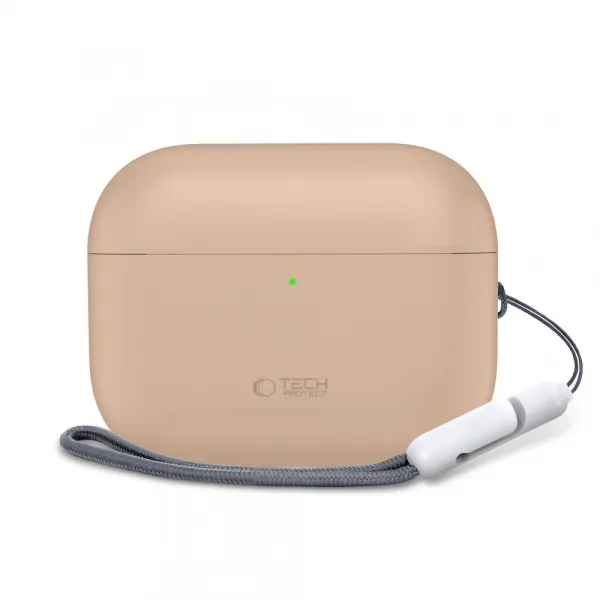 Tech-Protect Silikónové puzdro, Apple AirPods Pro 3, béžové