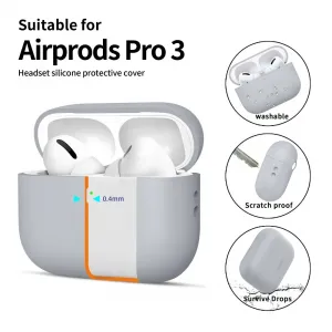 Tech-Protect Silikónové puzdro, Apple AirPods Pro 3, šedé