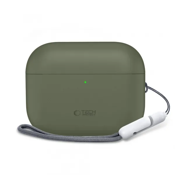 Tech-Protect Silikónové puzdro, Apple AirPods Pro 3, zelené