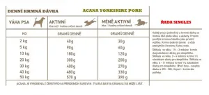 Acana Dog Yorkshire Pork Singles 6 kg