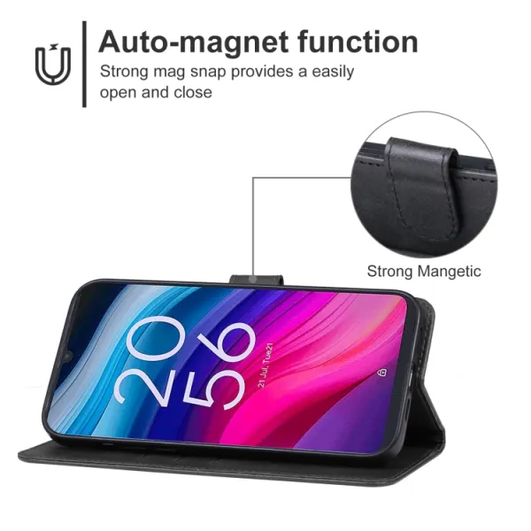 SMOOTH Peňaženkové puzdro pre TCL 505 čierne