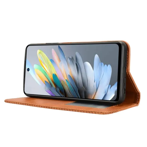 BUSINESS Peňaženkový kryt pre ZTE Blade A75 hnedý