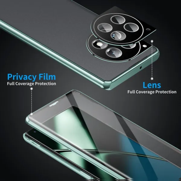 Magnetický kryt 360 pre OnePlus 12 zelený