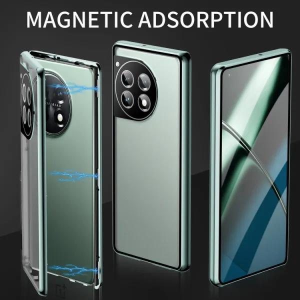 Magnetický kryt 360 pre OnePlus 12 zelený