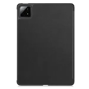LEATHER Zaklápací kryt pre Xiaomi Pad 7 / Pad 7 Pro / Pad 8 / Pad 8 Pro čierny