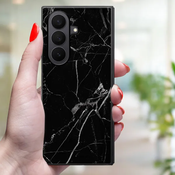 MY ART Ochranný kryt pre Samsung Galaxy Z Fold7 5G BLACK MARBLE (142)