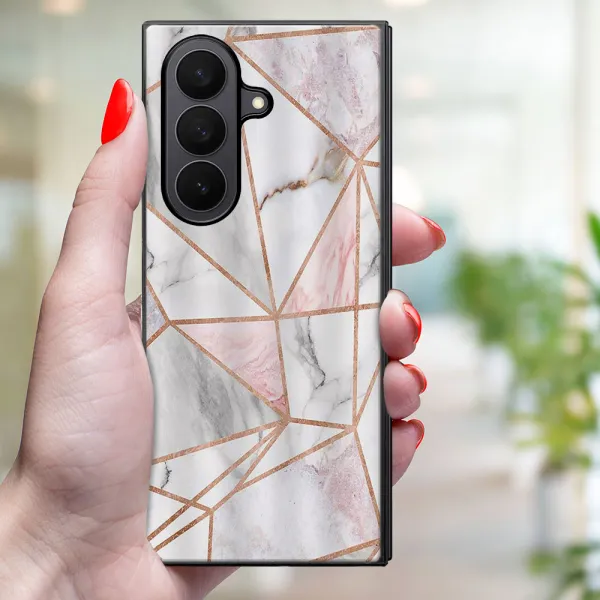 MY ART Ochranný kryt pre Samsung Galaxy Z Fold7 5G PINK MARBLE (143)
