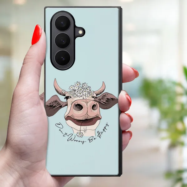 MY ART Ochranný kryt pre Samsung Galaxy Z Fold7 5G HAPPY COW (181)