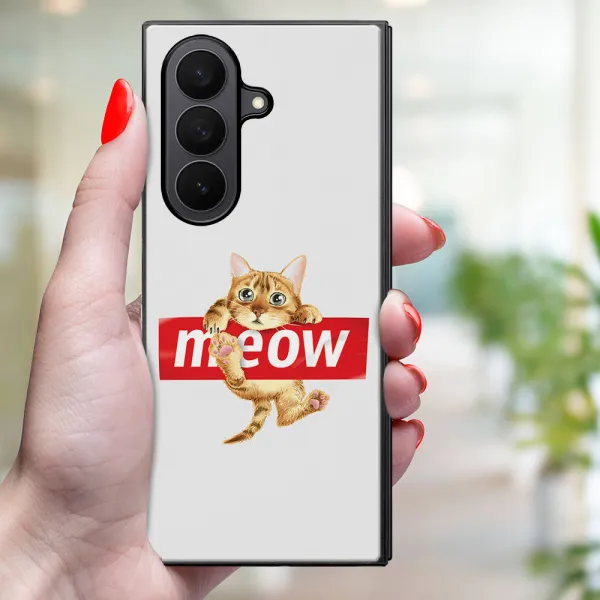 MY ART Ochranný kryt pre Samsung Galaxy Z Fold7 5G MEOW (183)