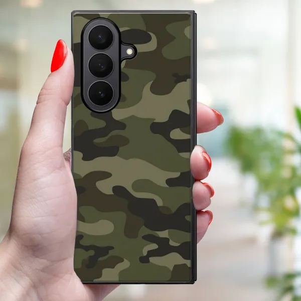 MY ART Ochranný kryt pre Samsung Galaxy Z Fold7 5G GREEN CAMO (235)