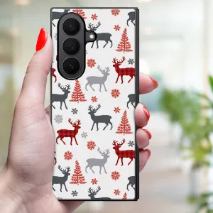MY ART Kryt s vianočným dizajnom Samsung Galaxy Z Fold7 5G DEER (068)