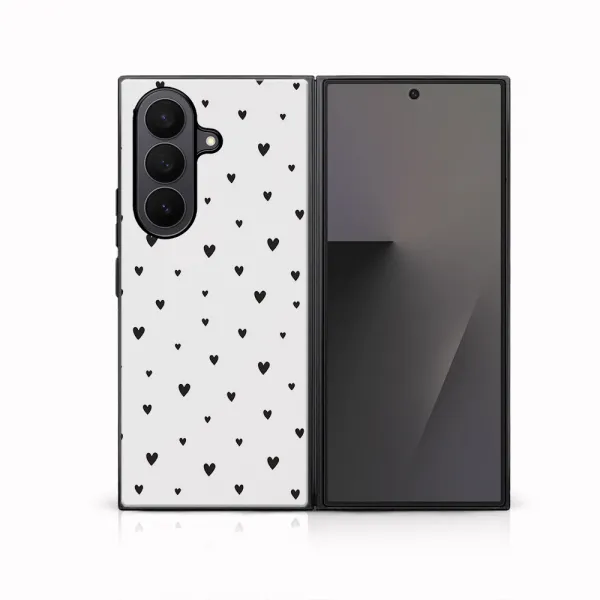 MY ART Ochranný kryt pre Samsung Galaxy Z Fold7 5G BLACK HEARTS (167)