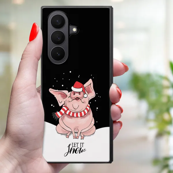 MY ART Kryt s vianočným dizajnom Samsung Galaxy Z Fold7 5G LET IT SNOW (075)