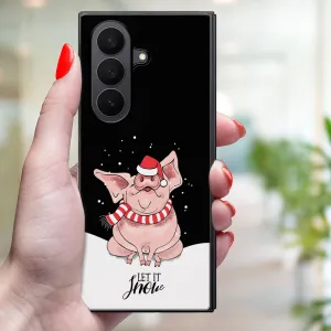 MY ART Kryt s vianočným dizajnom Samsung Galaxy Z Fold7 5G LET IT SNOW (075)