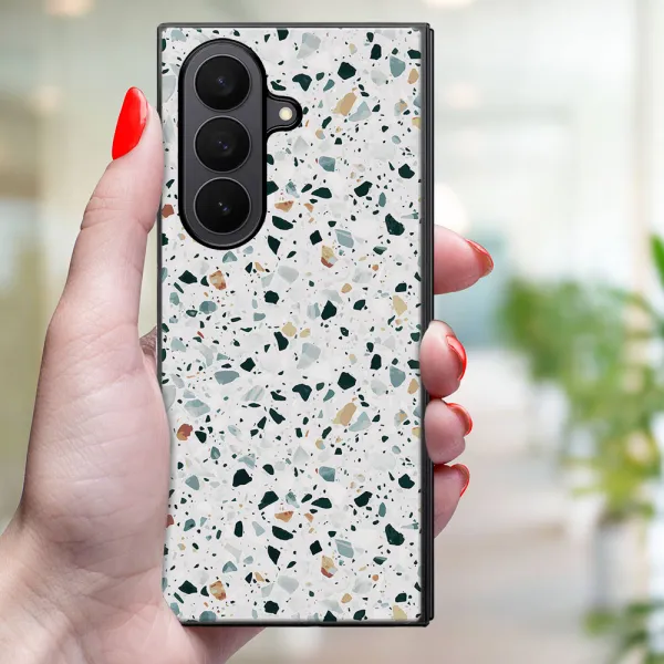 MY ART Ochranný kryt pre Samsung Galaxy Z Fold7 5G GREY TERRAZZO (163)