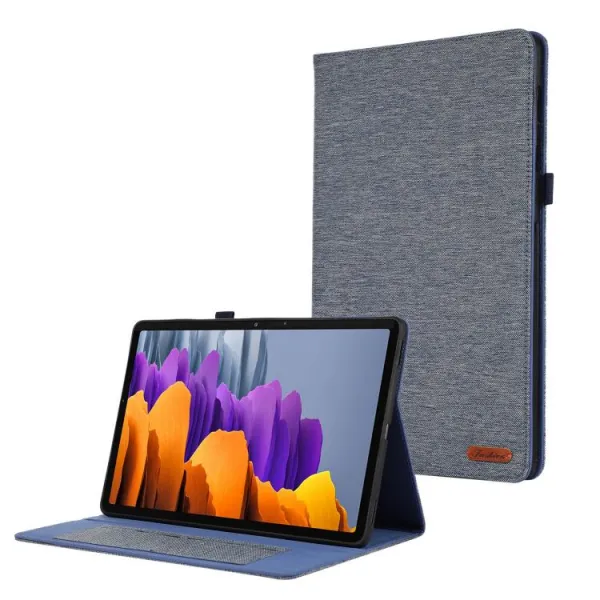 FABRIC Zaklápací kryt pre Samsung Galaxy Tab S11 modrý