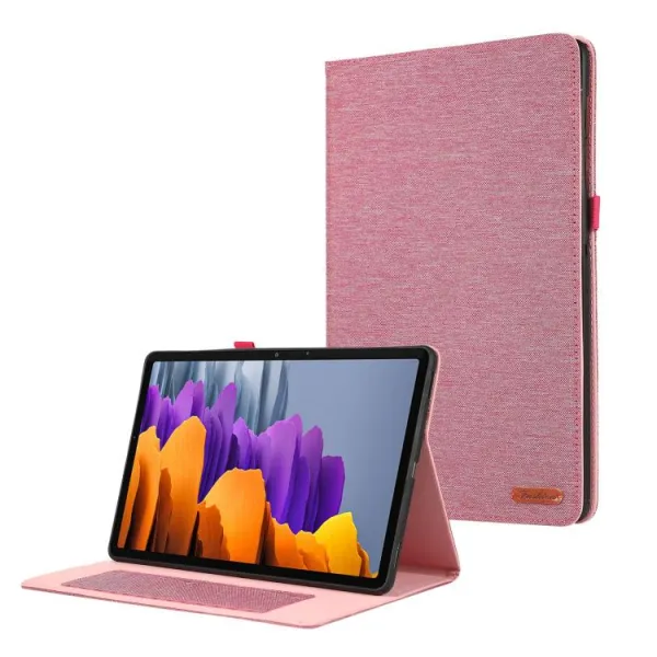 FABRIC Zaklápací kryt pre Samsung Galaxy Tab S11 ružový