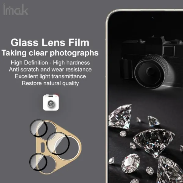 IMAK METAL PREMIUM COVER Ochrana fotoaparátu Huawei Pura 80 Pro GOLD