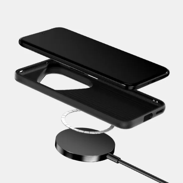 ABEEL RUYI Kožený kryt s MagSafe pre Huawei Pura 80 Ultra modrý