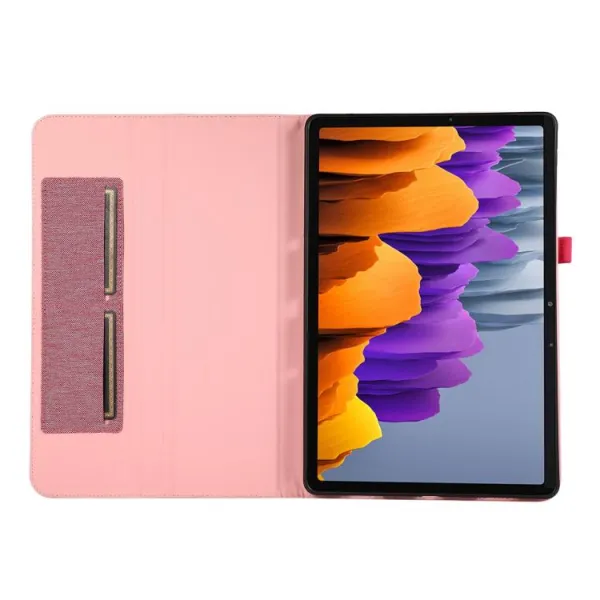 FABRIC Zaklápací kryt pre Samsung Galaxy Tab S11 ružový